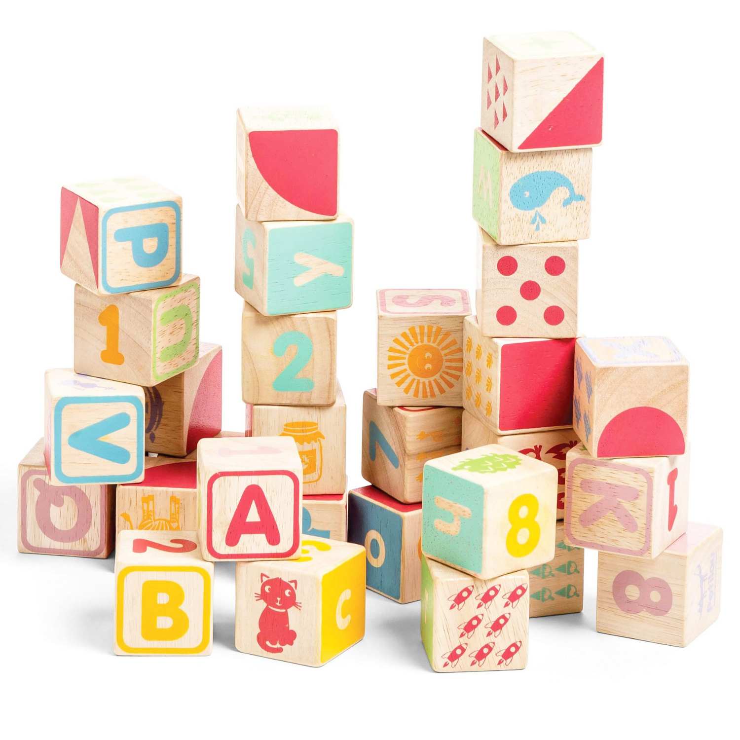 Le toy van wooden alphabet blocks