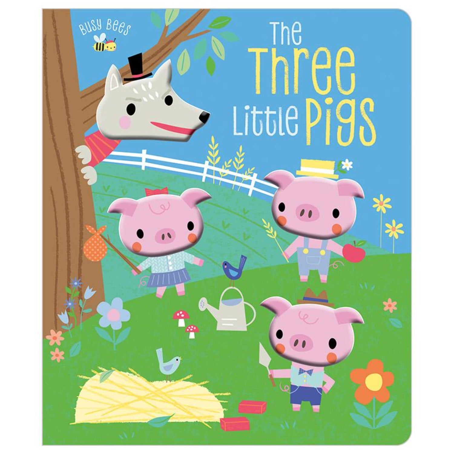 touch and feel three little pigs book aimed at newborns, babies and toddlers